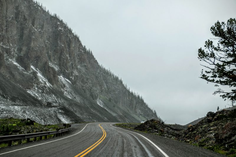 Sneeuw in Yellowstone