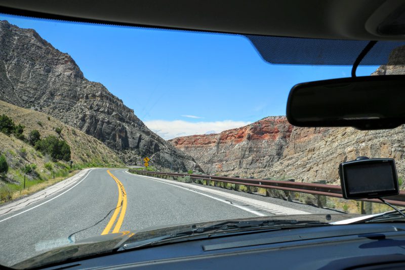 De route naar Yellowstone NP