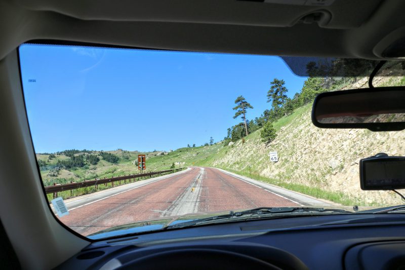 Route naar Yellowstone National Park door Bighorn