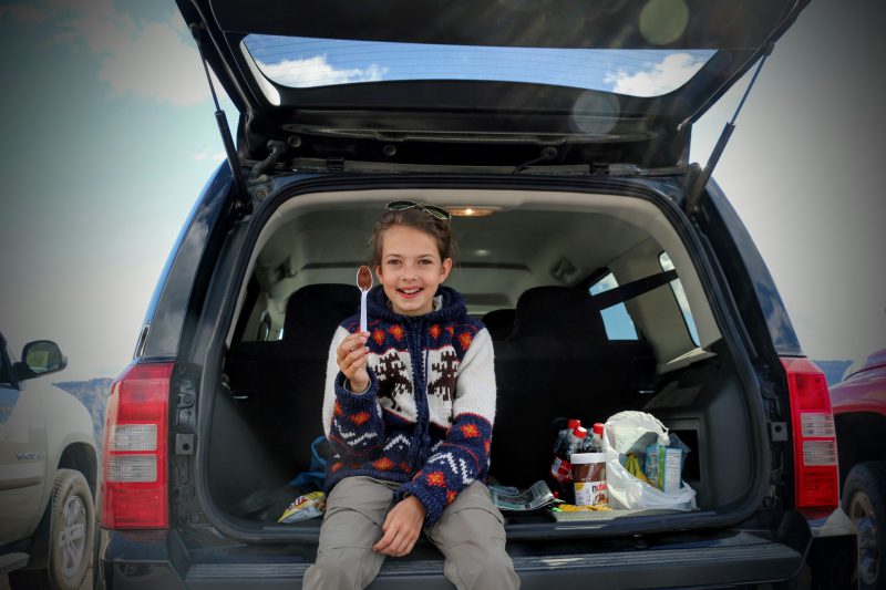 Picknicken in Mammoth Hots Springs