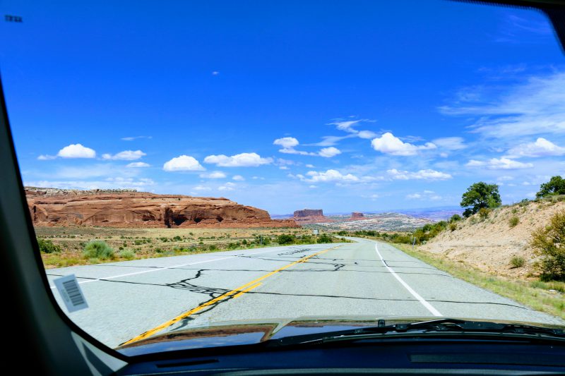 Route van Canyonlands naar Moab