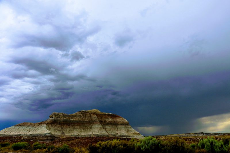 Onweerslucht boven petrified forest