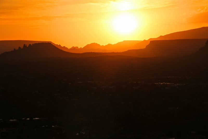 Een zonsondergang in Sedona Arizona