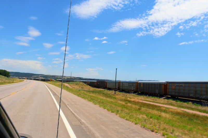 Langs de spoorweg in South Dakota