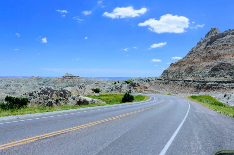 Met de auto door Badlands National Park