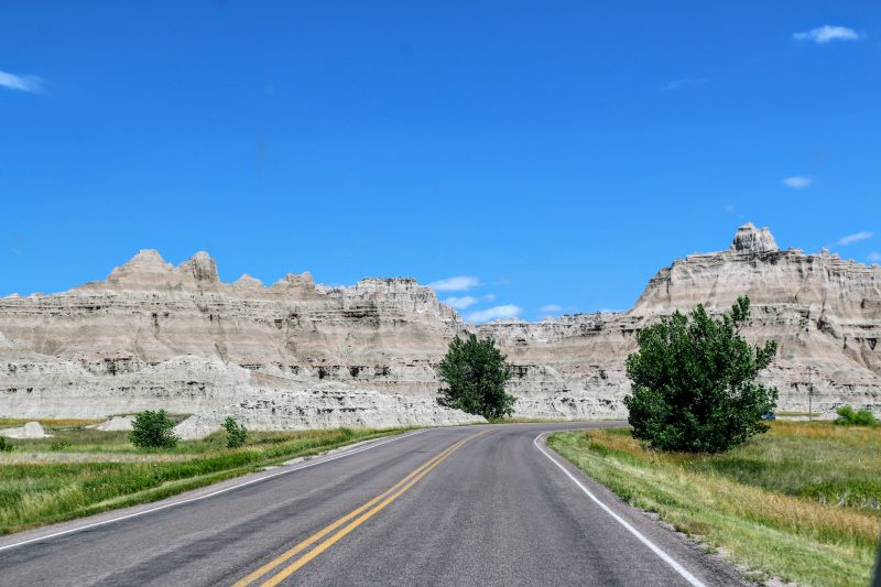 Een kleurrijk landschap in Badlands