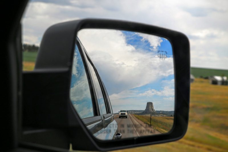 Van Devils Tower richting Yellowstone