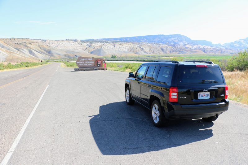 Route naar Dinosaur National Monument