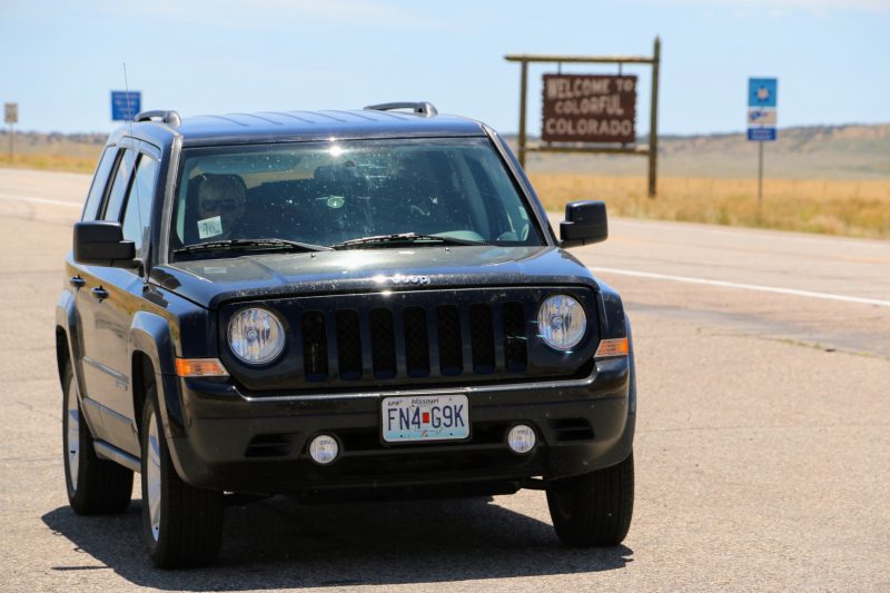 De route van Colorado naar Utah